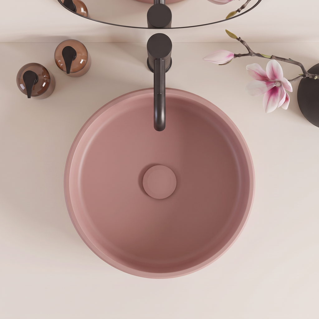 Vasque BUN Bois de Rose, vue de dessus