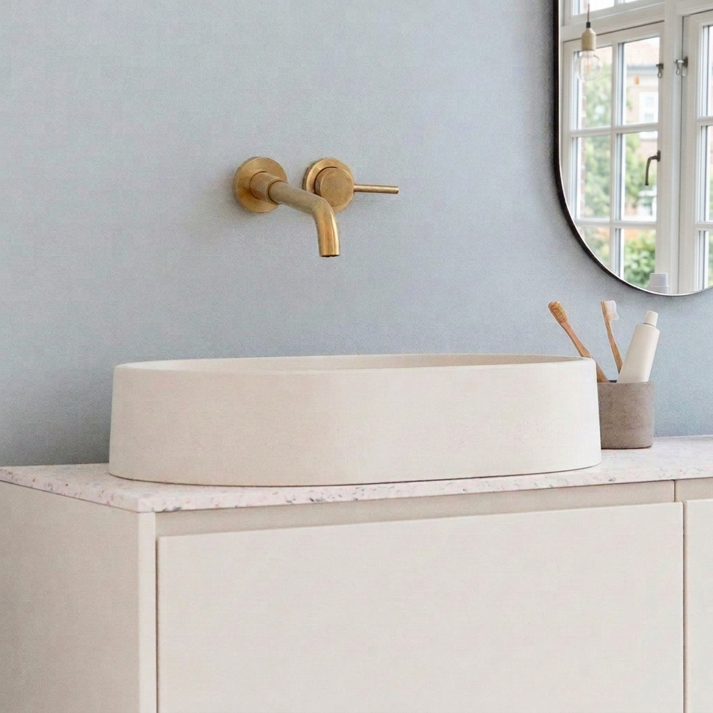 Vasque HORN40 blanc, profil