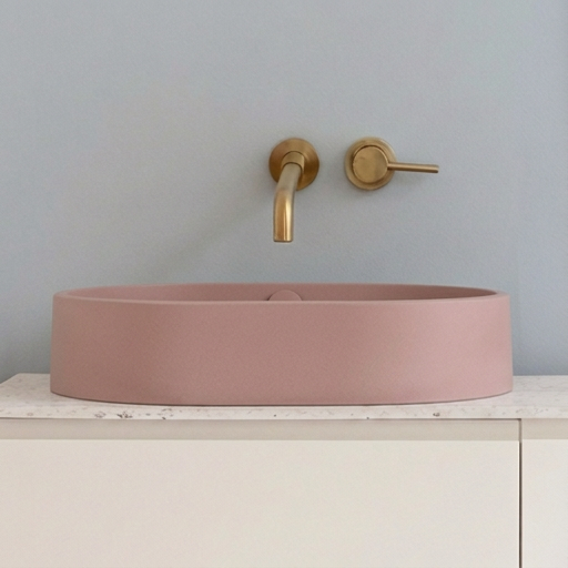 Vasque HORN40 bois de rose, face